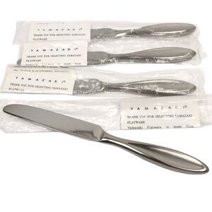 Unused Yamazaki De Sousa TOSCANI SOLARI Dinner Knife Set of 4 Stainless Flatware